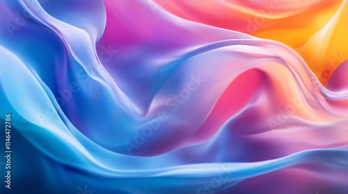 Wallpaper Mural Colorful waves of fabric create a soft, dynamic background for design.  Torontodigital.ca