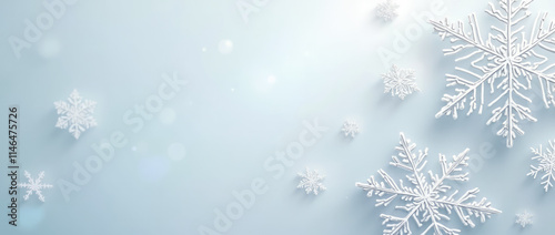 Christmas Card - Floating Snowflakes with Soft, Transparent Design