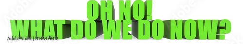 Oh No! What Do We Do Now?, 3d text