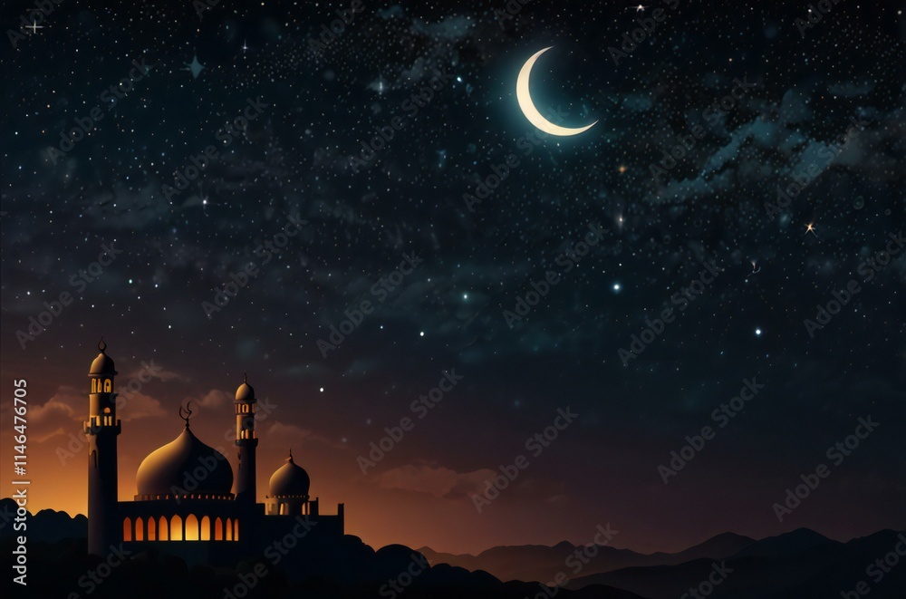 mosque in night mosque in night