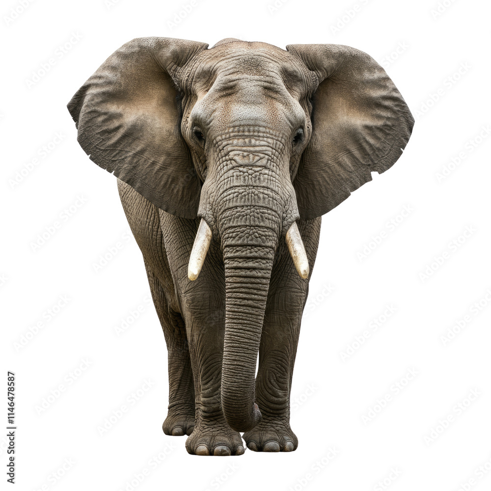 Fototapeta premium elephant isolated on transparent background.