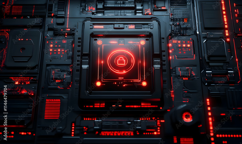 A digital lock symbol on a circuit board with red accents, representing cybersecurity. A digital lock symbol on a circuit board with red accents, representing cybersecurity.