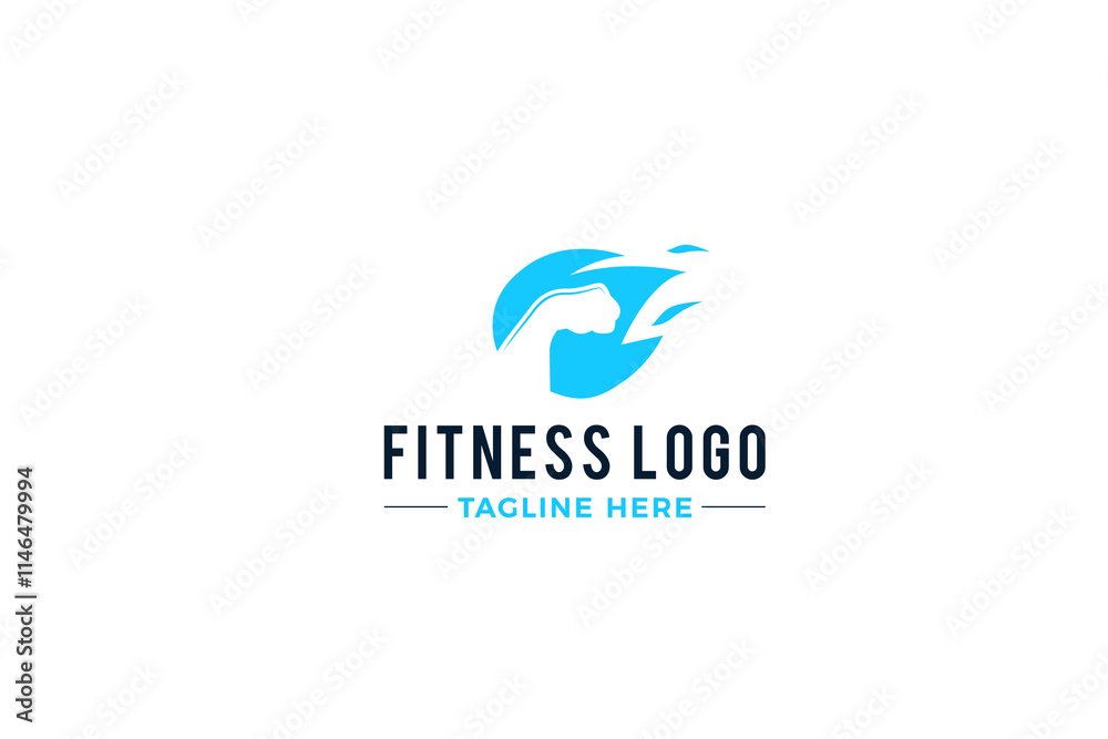 Fototapeta premium Fitness and gym logo vector. Personal fitness trainer logo.