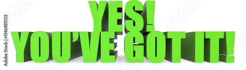 Yes! Youve Got It!, 3d text