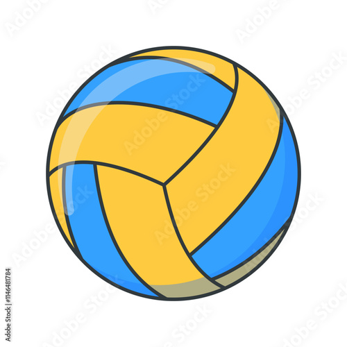 Simple waterpolo ball vector illustration,waterpolo ball vector in flat-line art style perfect for sport project needed