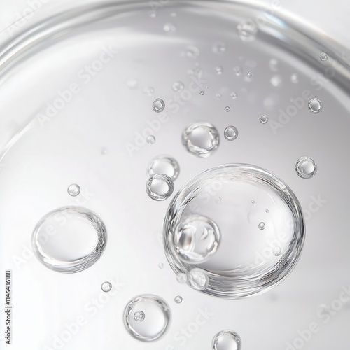 Wallpaper Mural Large clear water bubbles, flow, rising. Torontodigital.ca