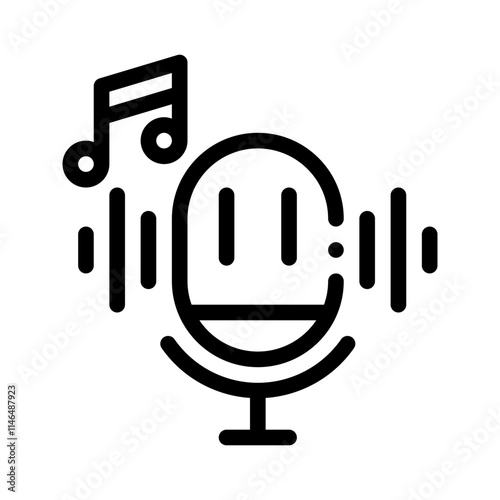 Microphone line icon