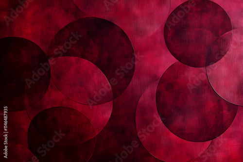 Abstract red and black circles create a modern artistic texture. photo