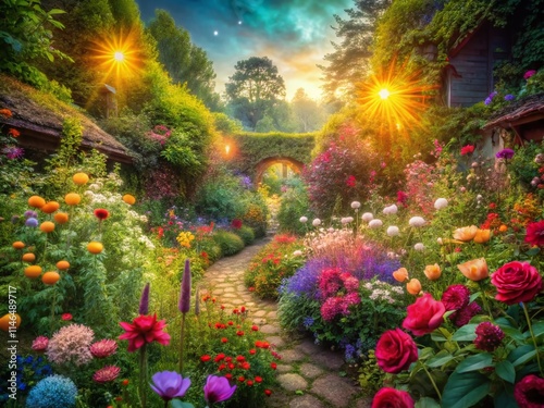 Cornish Summer Garden: Surreal Flower Photography, Magical Blooms, Whimsical Flowerscape, Fantasy Garden, Cornwall Summer