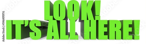 Look! Its All Here!, 3d text
