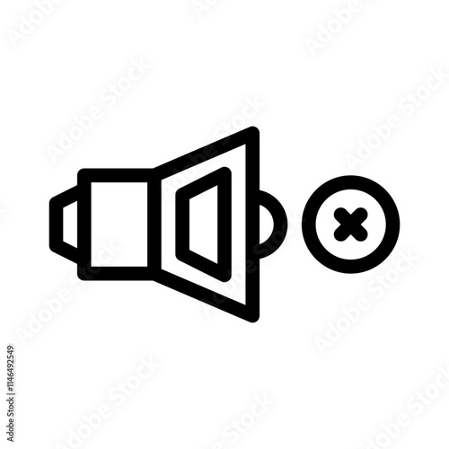 mute line icon
