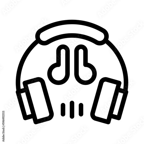 headphones line icon