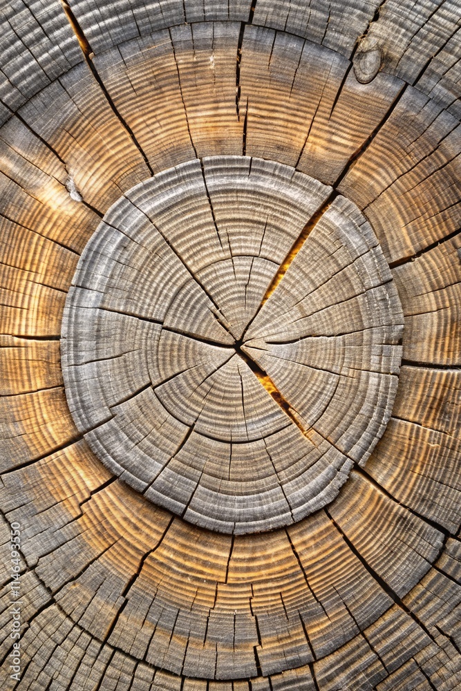 Close-Up View of Wooden Slice with Gray Cut Wood Texture and Grain Background Close-Up View of Wooden Slice with Gray Cut Wood Texture and Grain Background