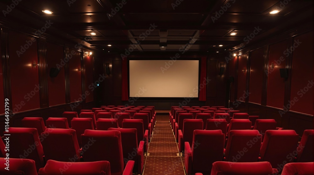 Luxurious Home Theater with Empty Seats Luxurious Home Theater with Empty Seats