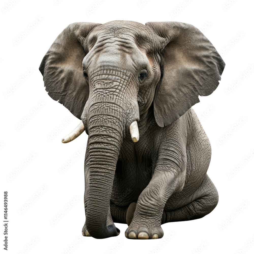 Obraz premium elephant isolated on transparent background.