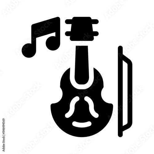 violin glyph icon