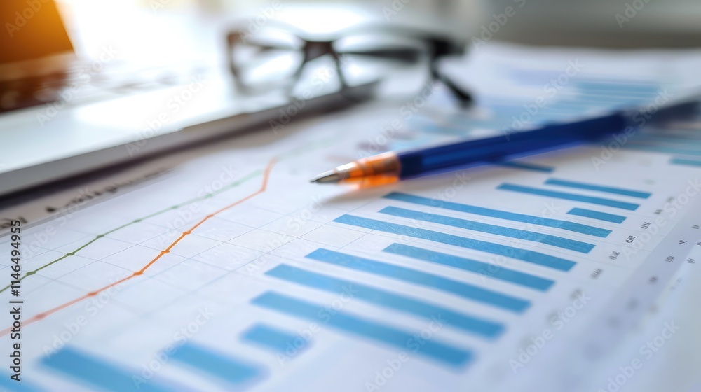 Financial Reports and Analysis with Graphs and Pen Financial Reports and Analysis with Graphs and Pen