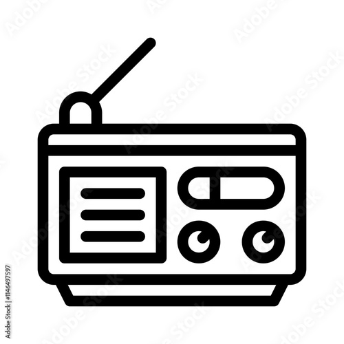 Radio line icon