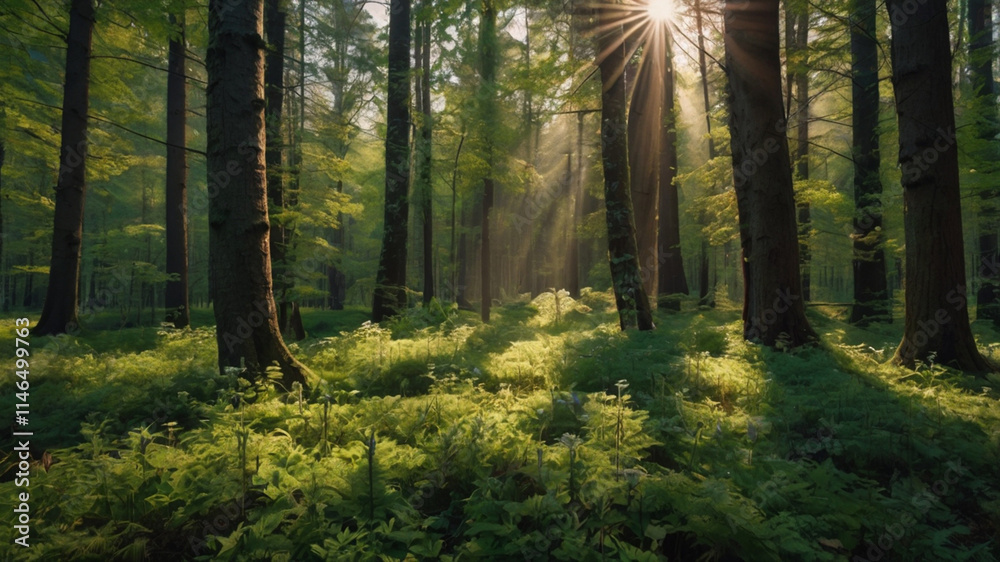 Fototapeta premium morning in the forest