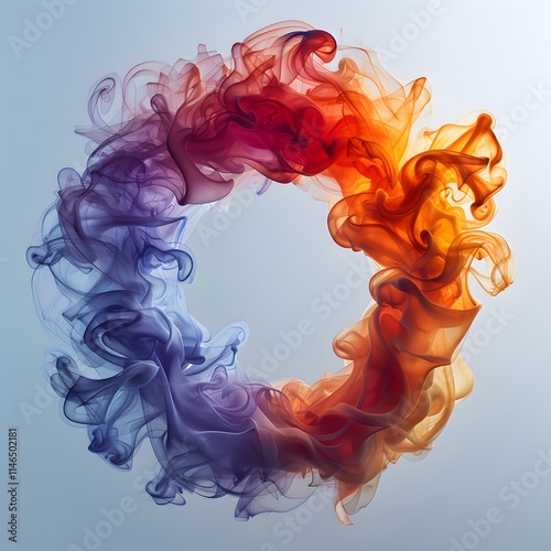 Circular Flow of Colorful Smoke photo