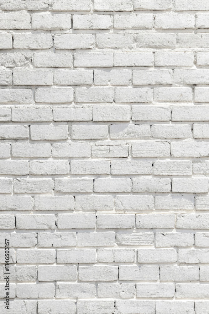 Naklejka premium White Brick Wall Background for Text Banner or Wallpaper Design