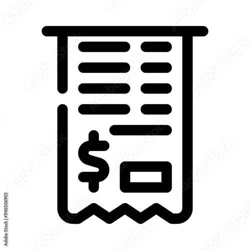 sales receipt line icon