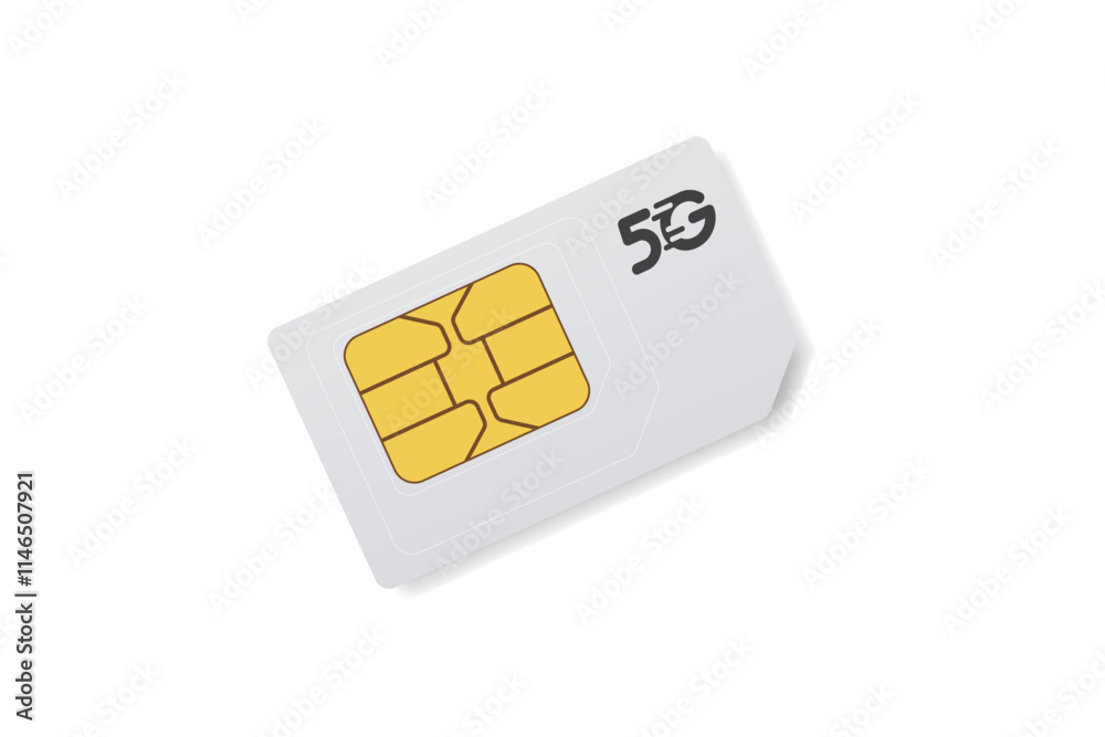 Simple 5G SIM icon vector illustration. Simple 5G SIM icon vector illustration.