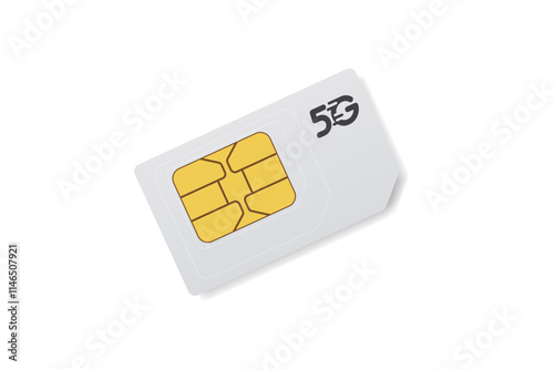Simple 5G SIM icon vector illustration.