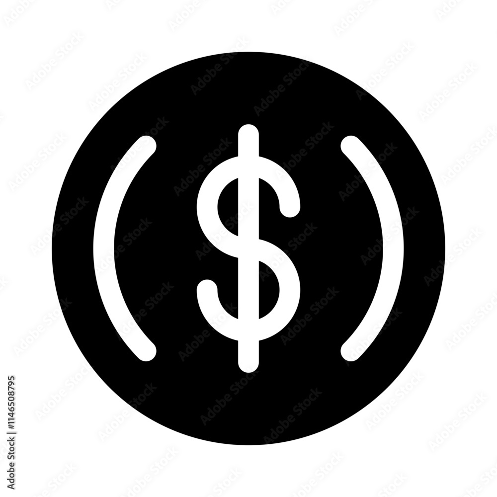dollar sign glyph icon dollar sign glyph icon