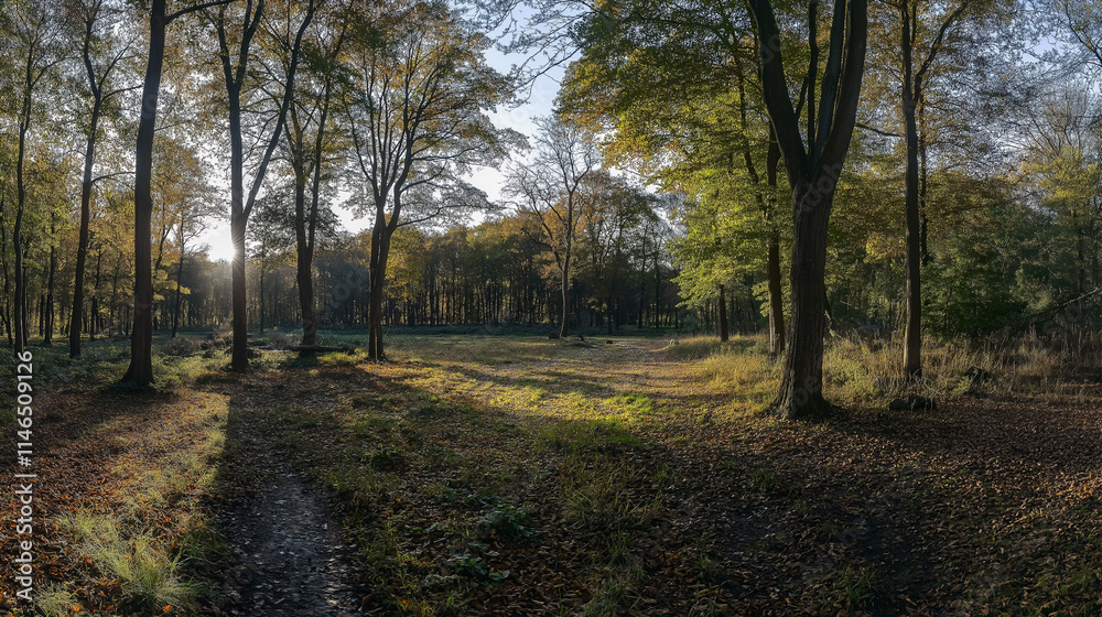 Fototapeta premium autumn in the quiet forest