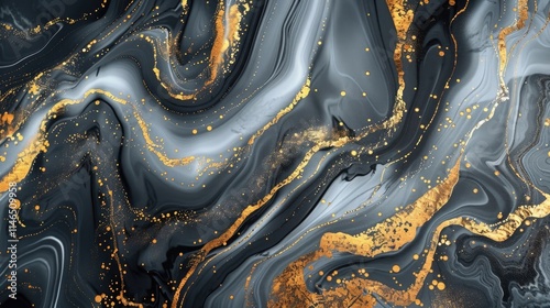 Refined Marble and Gold Wallpaper, Elegant Abstract Image with Opulent Textures and Luxurious Accents - Toon Shading. Generative AI --ar 25:14 --v 6 Job ID: 6344724b-ff5d-4a88-b0bc-16c2240a921f photo