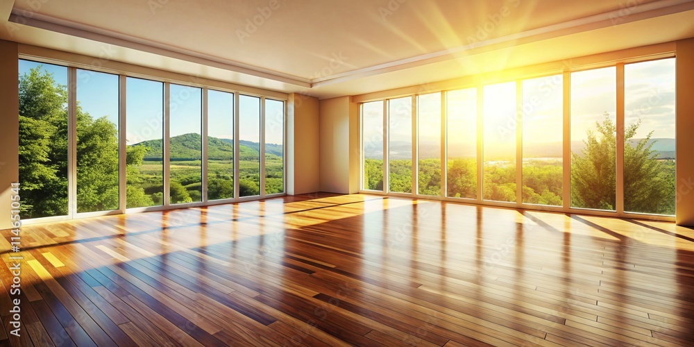 Empty Room Sunlight Large Windows Wooden Floor Eye Level Photography Interior Design Minimalist Home Decor Empty Room Sunlight Large Windows Wooden Floor Eye Level Photography Interior Design Minimalist Home Decor