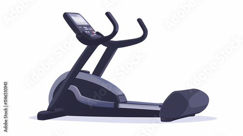 Elliptical cross trainer isolated on white background. Ecliptical. Illustration