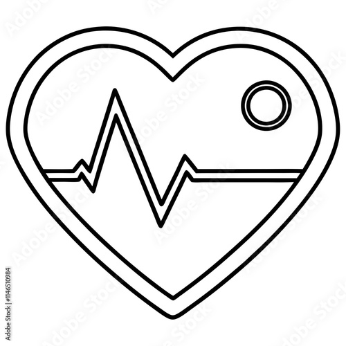 Heart Rate Monitor Icon Vector