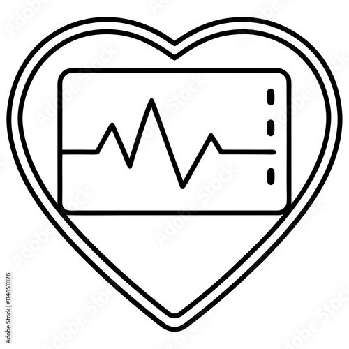 Heart Rate Monitor Icon Vector