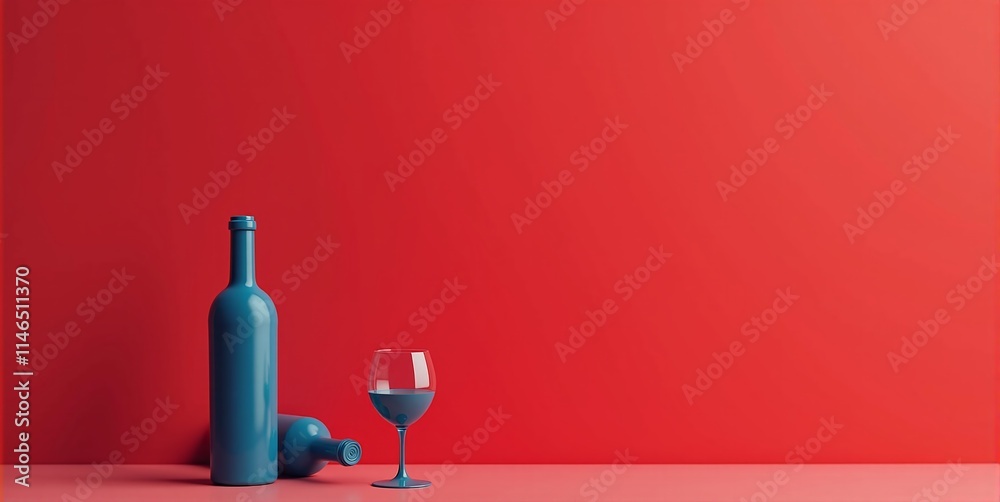 A wine bottle and glass, symbolizing alcohol use, abuse, addiction, and health risks. Warning against underage drinking A wine bottle and glass, symbolizing alcohol use, abuse, addiction, and health risks. Warning against underage drinking