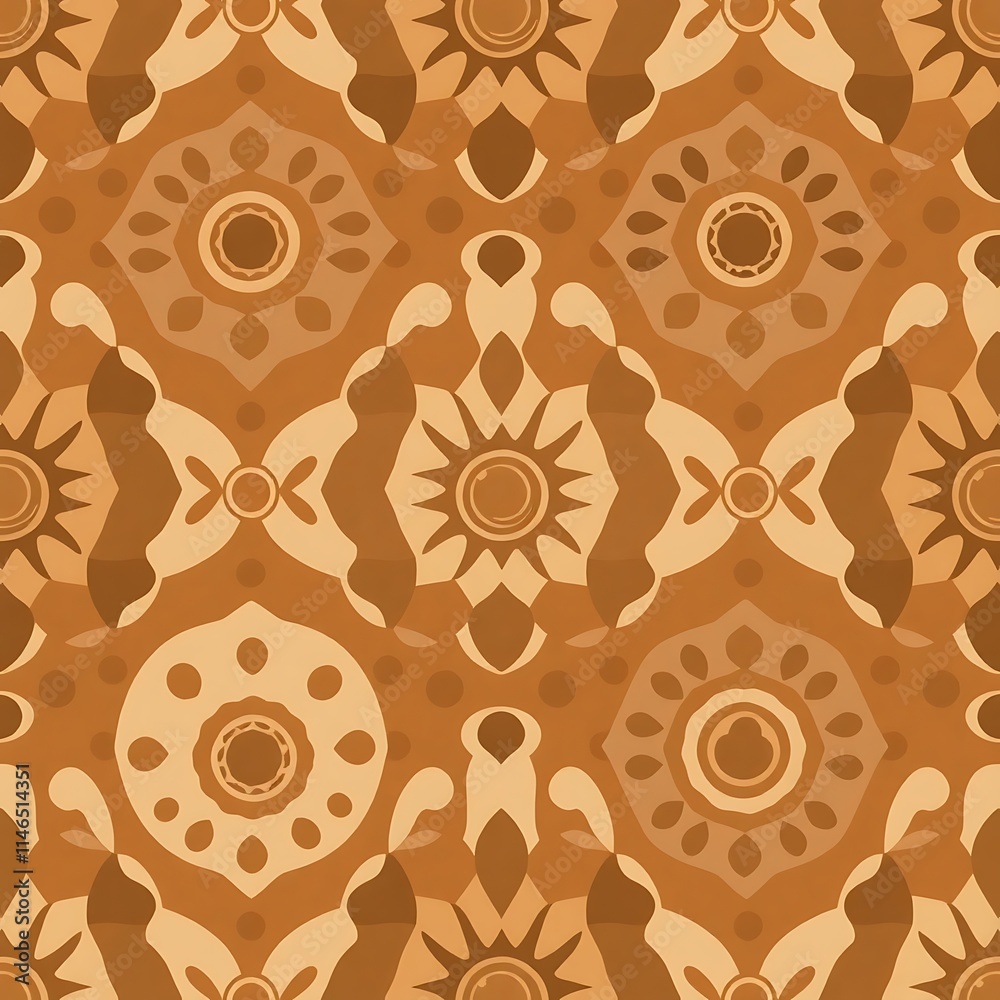 Earthy Tones Mandala Pattern Earthy Tones Mandala Pattern
