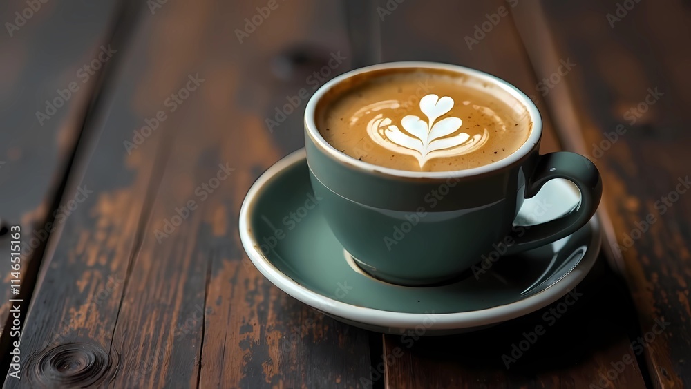 Mocha mousse 2025 color style coffee on a wooden background Mocha mousse 2025 color style coffee on a wooden background