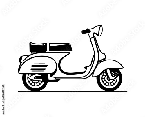 simple bicycle scooter motorbike silhouette