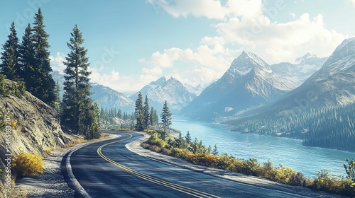 Scenic View of Glacier National Park 16K Resolution