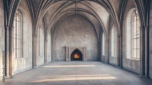 Wallpaper Mural A large empty room Torontodigital.ca