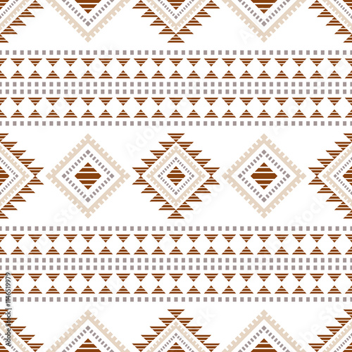 Southwest Aztec geometric Native American Mexican Navajo tribal ethnic boho indian texture ornament seamless pattern fabric colorful design vector for woven textile printing blanket rug carpet fashion