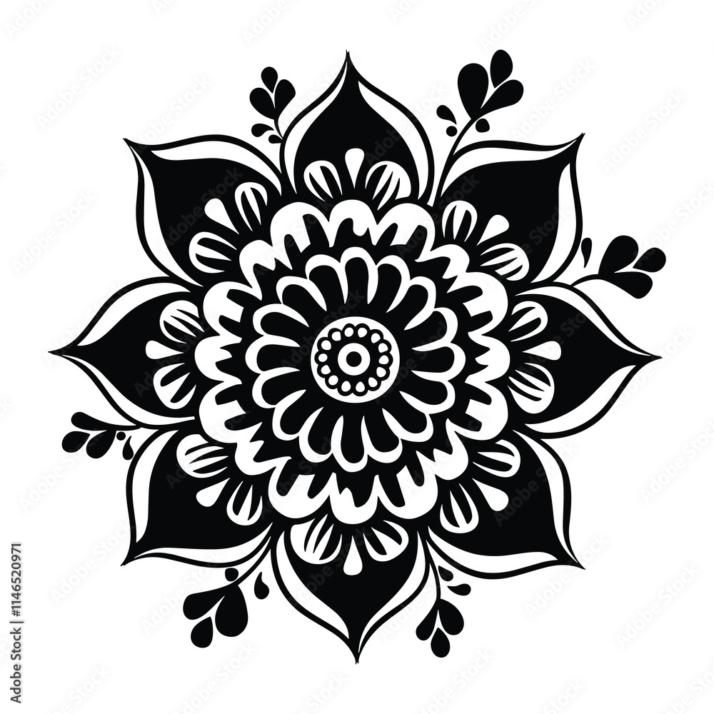 Floral Flower with leaf Floral Flower with leaf