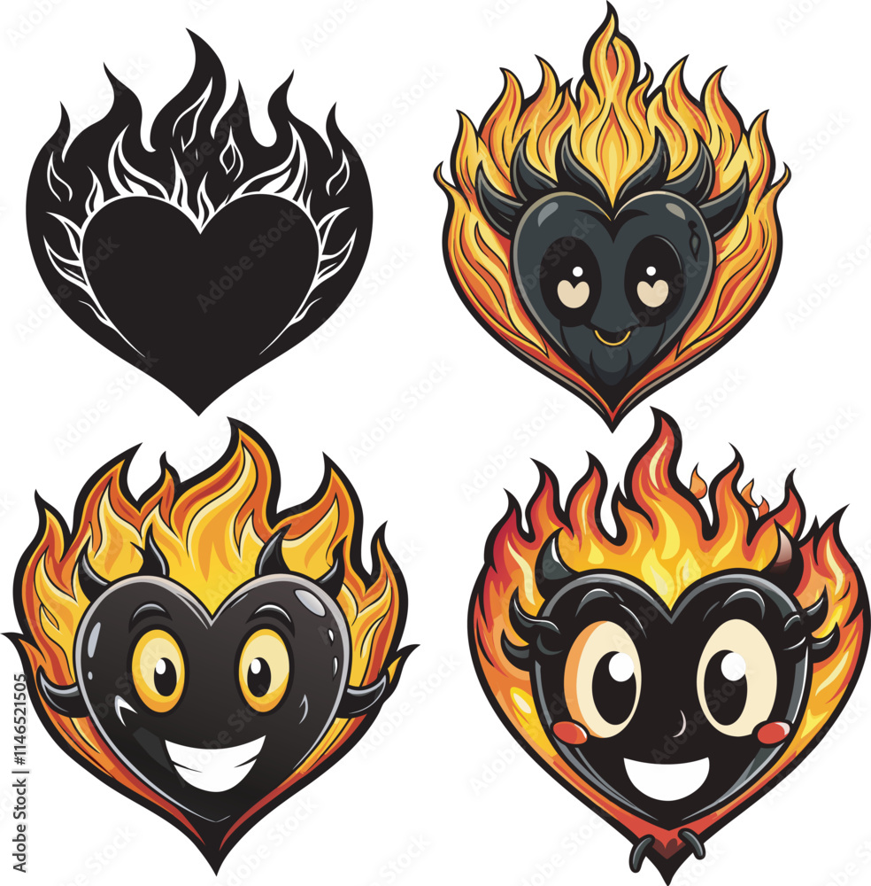 set of fire flames set of fire flames