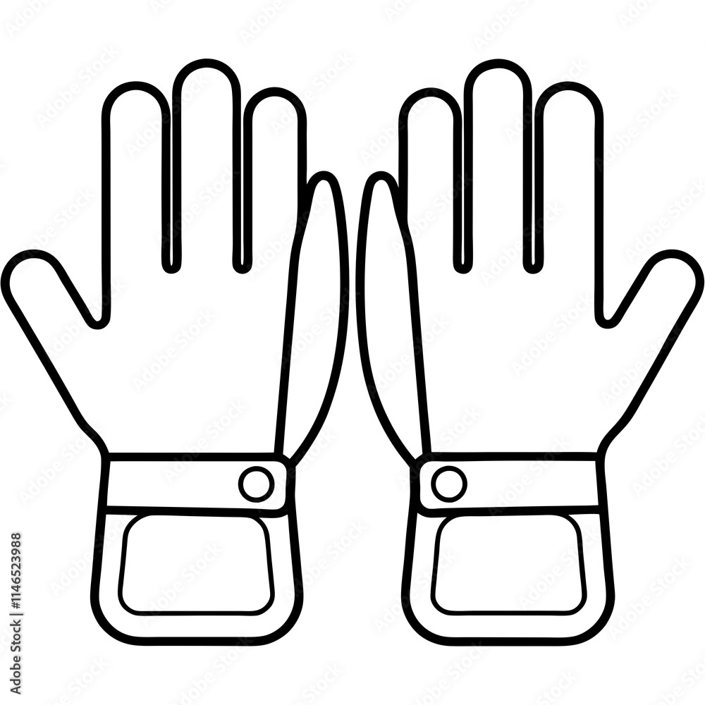 Vector Design of VR Gloves Icon Vector Design of VR Gloves Icon