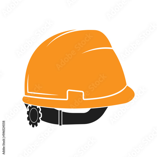 Construction safety helmet logo design