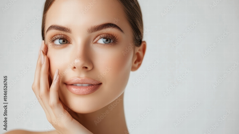 beautiful woman with flawless skin and makeup beautiful woman with flawless skin and makeup