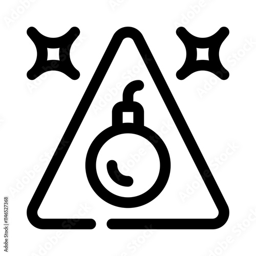 explosive icon line icon