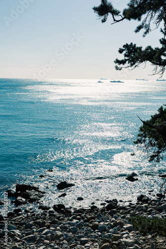 the beautiful blue waters of the East Sea