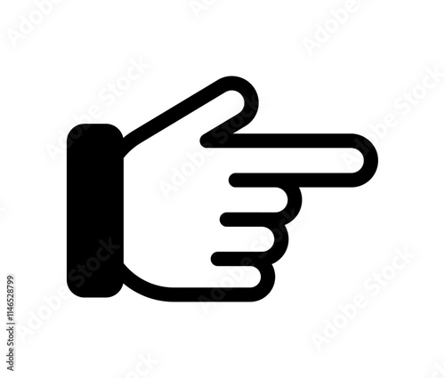 Hand pointing right icon